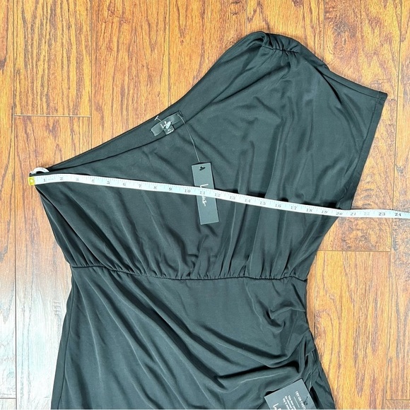 Lulus Hit the Town Black One Shoulder Tulip Mini Dress Size XL - Picture 10 of 16